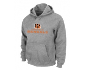 Cincinnati Bengals Authentic Logo Pullover Hoodie Grey