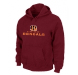 Cincinnati Bengals Authentic Logo Pullover Hoodie RED