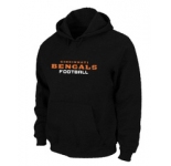 Cincinnati Bengals Authentic font Pullover Hoodie Black