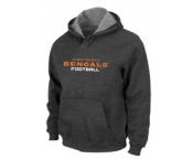 Cincinnati Bengals Authentic font Pullover Hoodie D.Grey
