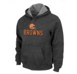 Cleveland Browns Authentic Logo Pullover Hoodie D.Grey