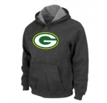Green Bay Packers Logo Pullover Hoodie D.Grey