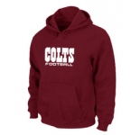 Indianapolis Colts Authentic font Pullover Hoodie Red