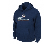 Miami Dolphins Authentic Logo Pullover Hoodie D.Blue