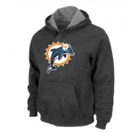 Miami Dolphins Logo Pullover Hoodie D.Grey