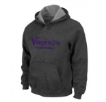 Minnesota Vikings Authentic font Pullover Hoodie D.Grey