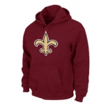 New Orleans Sains Logo Pullover Hoodie RED