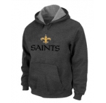 New Orleans Saints Authentic Logo Pullover Hoodie D.Grey