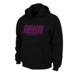 New York Giants Authentic font Pullover Hoodie Black