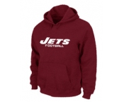 New York Jets Authentic font Pullover Hoodie Red
