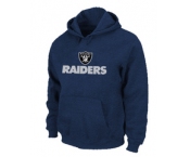 Oakland Raiders Authentic Logo Pullover Hoodie D.Blue