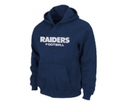 Oakland Raiders Authentic font Pullover Hoodie D.Blue