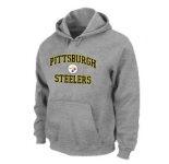Pittsburgh Steelers Heart & Soul Pullover Hoodie Grey