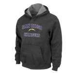 San Diego Charger Heart & Soul Pullover Hoodie D.Grey