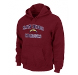 San Diego Charger Heart & Soul Pullover Hoodie RED