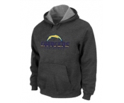 San Diego Chargers Authentic Logo Pullover Hoodie D.Grey