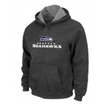 Seattle Seahawks Authentic Logo Pullover Hoodie D.Grey