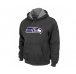 Seattle Seahawks Logo Pullover Hoodie D.Grey