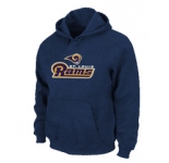 St. Louis Rams Authentic Logo Pullover Hoodie D.Blue