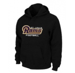 St.Louis Rams Authentic font Pullover Hoodie Black