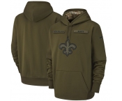 NFL Men's New Orleans Saints Nike Olive Salute to Service Pullover Hoodie