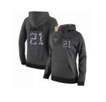 NFL Women's Nike New Orleans Saints #21 Alvin Kamara Stitched Black Anthracite Salute to Service Player Performance Hoodie