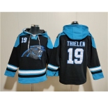 Men's Carolina Panthers #19 Adam Thielen Black Ageless Must-Have Lace-Up Pullover Hoodie
