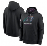 Men's Carolina Panthers Black 2024 Crucial Catch Club Pullover Hoodie