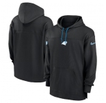 Men's Carolina Panthers Black Performance Pullover Hoodie
