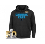 Men's Carolina Panthers Majestic Black Super Bowl 50 Hot Phrase Pullover Hoodie