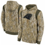 Men's Carolina Panthers Nike Camo 2021 Salute To Service Therma Performance Pullover Hoodie