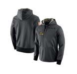 Men's Cincinnati Bengals Nike Anthracite Salute to Service Player Performance Hoodie