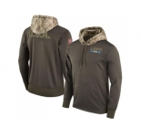 Men Detroit Lions Nike Olive Salute to Service Sideline Therma Pullover Hoodie