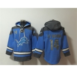 Men's Detroit Lions #14 Amon-Ra St. Brown Blue Ageless Must-Have Lace-Up Pullover Hoodie