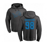 NFL Nike Detroit Lions #98 Damon Harrison Ash One Color Pullover Hoodie