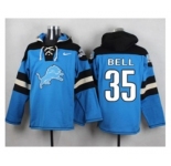 Nike Detroit Lions #35 Joique Bell Blue Player Pullover NFL Hoodie