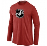NHL Big & Tall Logo Red Long Sleeve T-Shirt