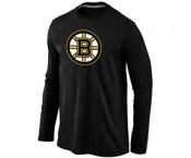 NHL Boston Bruins Big & Tall Logo Black Long Sleeve T-Shirt