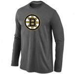NHL Boston Bruins Big & Tall Logo D.Grey Long Sleeve T-Shirt