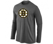 NHL Boston Bruins Big & Tall Logo D.Grey Long Sleeve T-Shirt