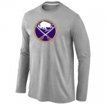 NHL Buffalo Sabres Big & Tall Logo Grey Long Sleeve T-Shirt
