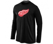 NHL Detroit Red Wings Big & Tall Logo Black Long Sleeve T-Shirt