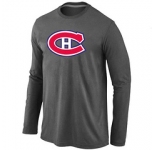 NHL Montréal Canadiens Big & Tall Logo D.Grey Long Sleeve T-Shirt