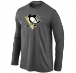 NHL Pittsburgh Penguins Big & Tall Logo D.Grey Long Sleeve T-Shirt