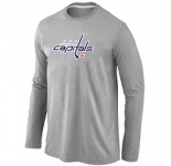NHL Washington Capitals Big & Tall Logo Grey Long Sleeve T-Shirt