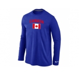 Nike 2014 Olympics Canada Flag Collection Locker Room Long Sleeve T-Shirt Blue