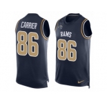 Men Nike Los Angeles Rams #86 Derek Carrier Limited Navy Blue Player Name & Number Tank Top NFL Jersey