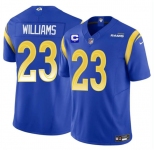 Men's Los Angeles Rams #23 Kyren Williams Blue 2025 F.U.S.E. With 1-Star C Patch Vapor Untouchable Football Stitched Jersey
