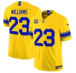 Men's Los Angeles Rams #23 Kyren Williams Yellow 2026 F.U.S.E. With 4- Star C Patch Vapor Limited Football Stitched Jersey