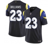 Men's Los Angeles Rams #23 Kyren Williams midnight blue 2025 F.U.S.E. “Rivalries” Vapor Limited Football Stitched Jersey